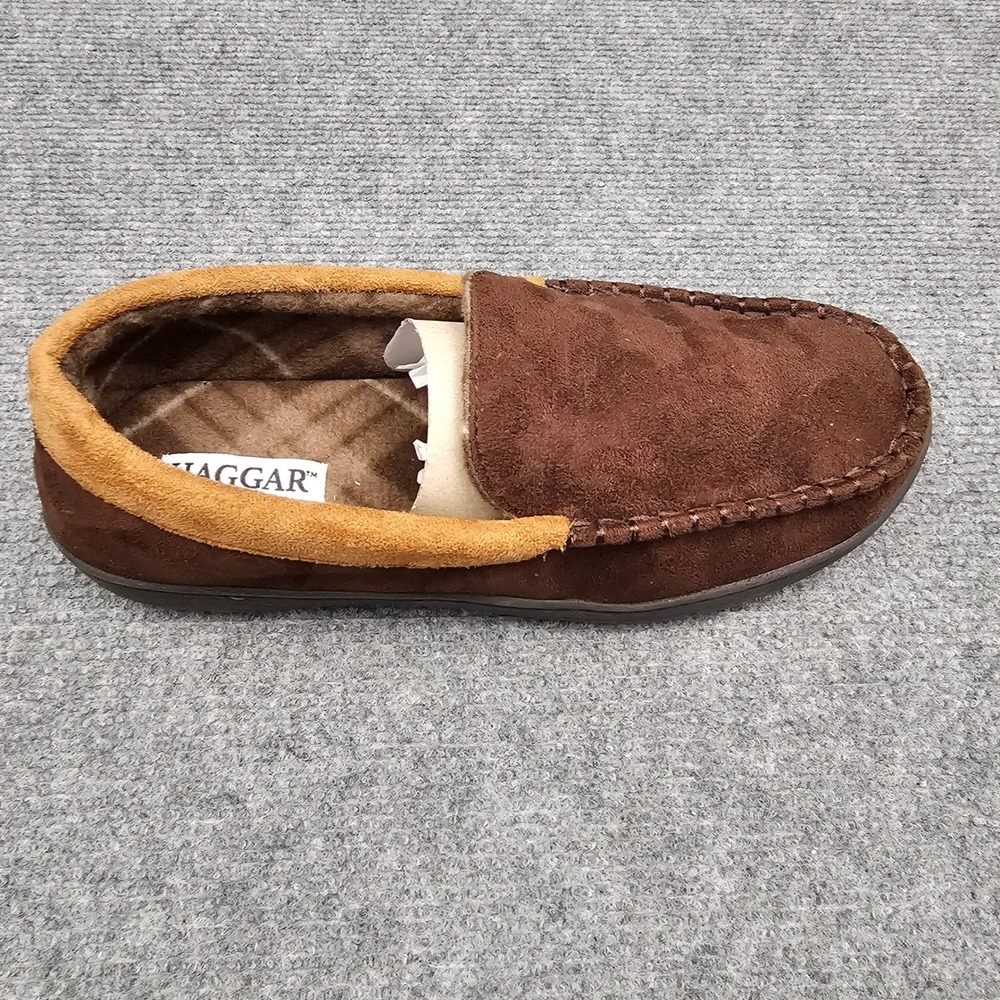 Haggar Microsuede Venetian Slipper Men Memory Foam Indoor Outdoor Brown 9.5-10.5